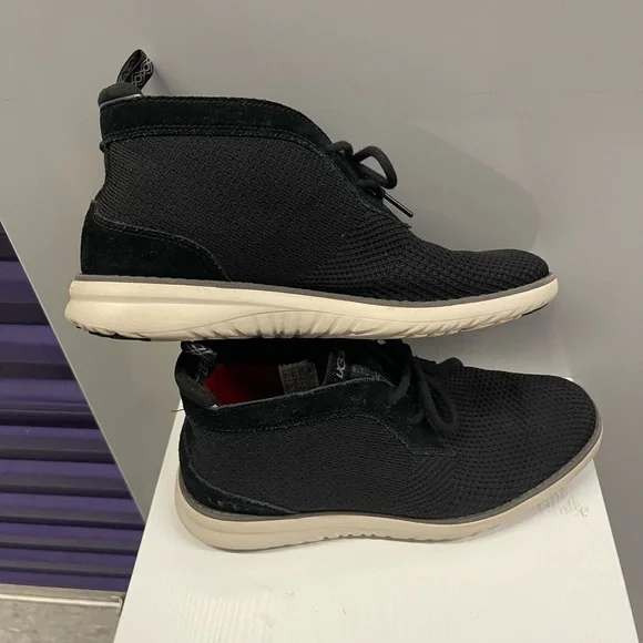 UGG Black Mesh Lace-Up Shoes - Picture 2 of 4